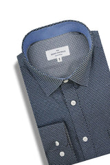 Chemise Alani en popeline stretch bleu glacier