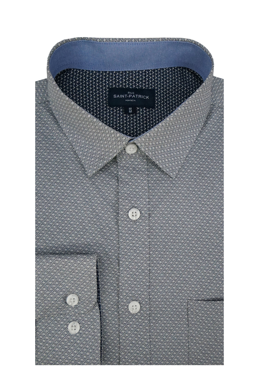 Nabataea Stretch Poplin Shirt in Slate Grey