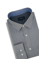 Chemise Nabataea en popeline stretch gris ardoise