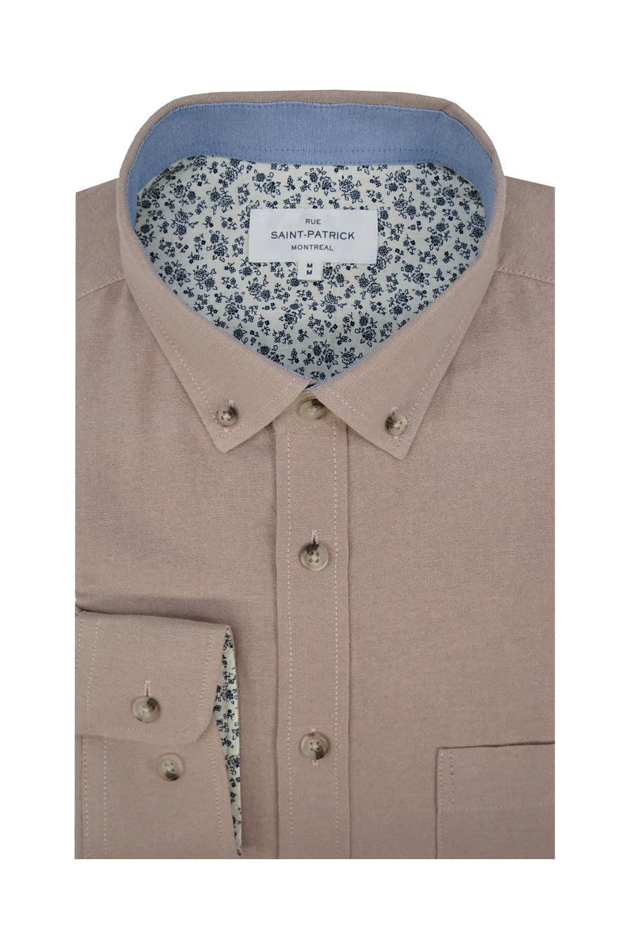 Basket Weave Long Sleeve Shirt in Dusty Rose
