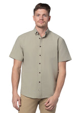Basket Weave Short Sleeve Shirt in Desert Sage