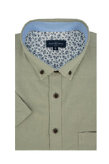 Basket Weave Short Sleeve Shirt in Desert Sage
