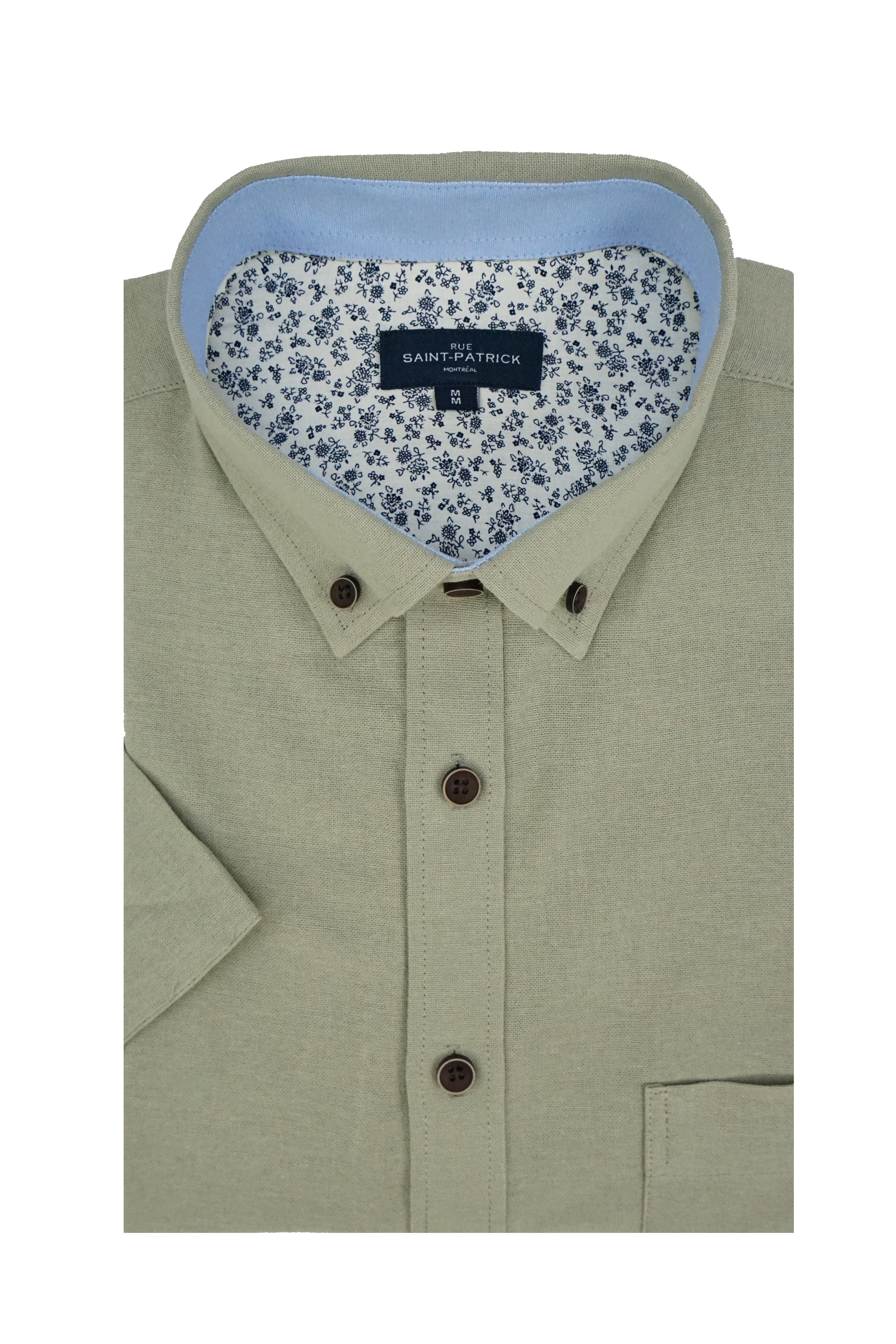 Basket Weave Short Sleeve Shirt in Desert Sage