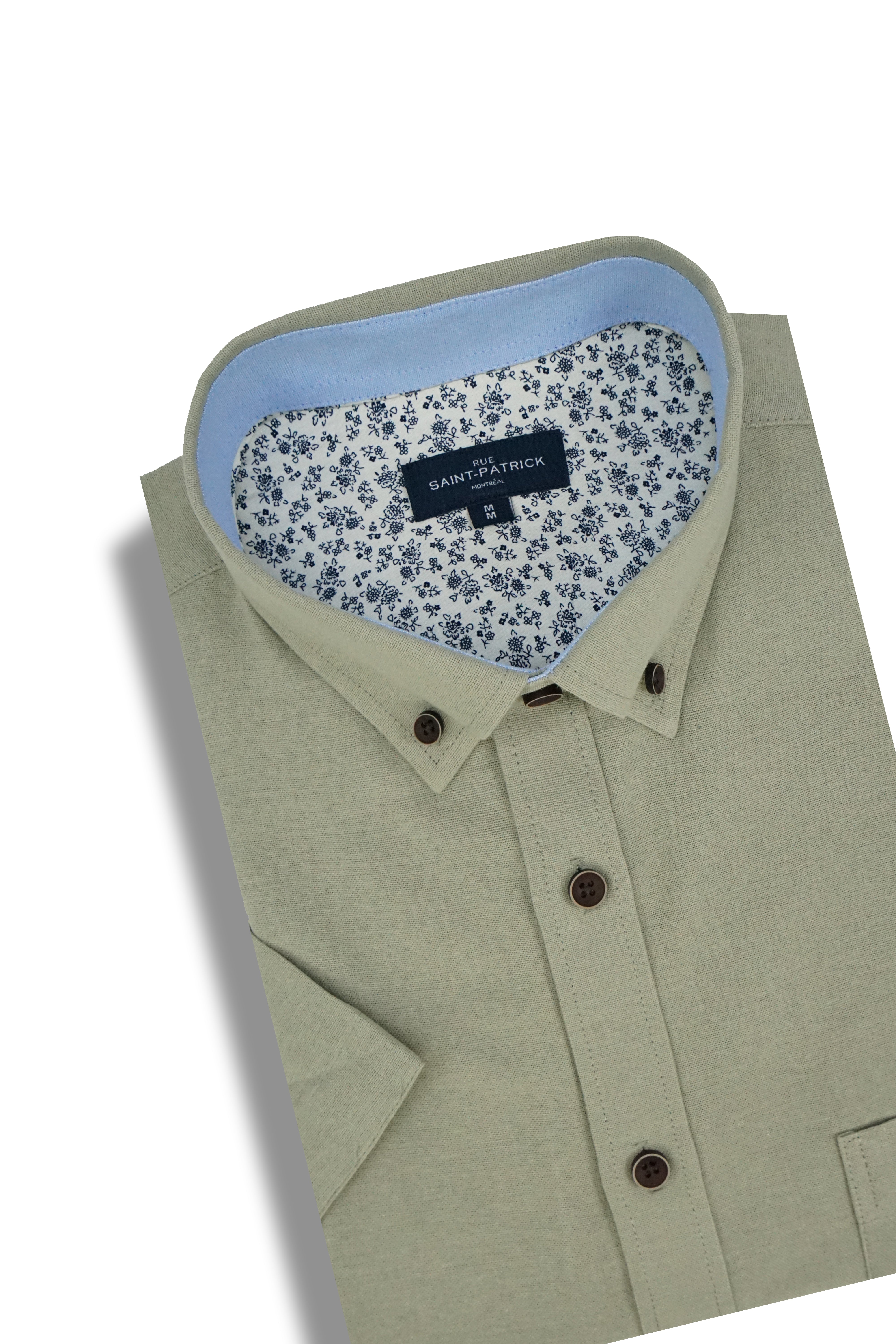 Basket Weave Short Sleeve Shirt in Desert Sage