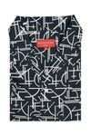 Barletta Comfort Fit Short Sleeve Shirt in Black and White