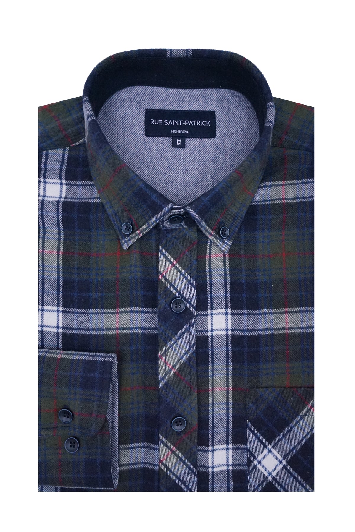 Tofino Flannel Shirt in Highland Green and Navy