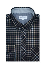 Chemise en flanelle à carreaux Tadoussac, noire