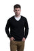 V-Neck Merino Wool Sweater in Black