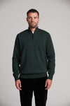 Fine Gauge 100% Cotton Quarter-Zip Sweater