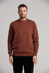 Pull col rond 100 % coton, maille fine