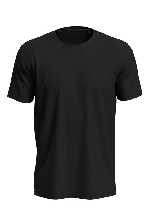 Cotton Crewneck T-Shirt in Black