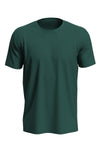 T-shirt ras du cou en coton vert bouteille