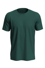 T-shirt ras du cou en coton vert bouteille