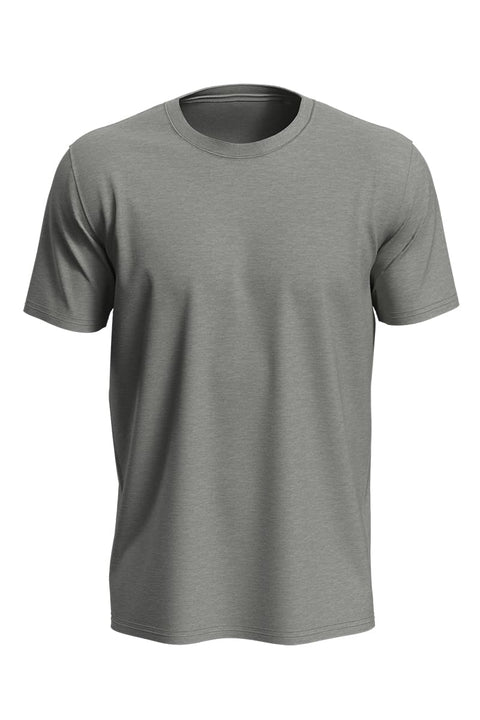 Cotton Crewneck T-Shirt in Grey