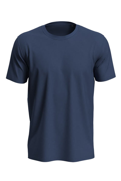 Cotton Crewneck T-Shirt in Navy