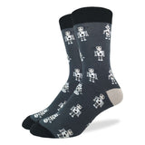 Chaussettes robot grises pour hommes