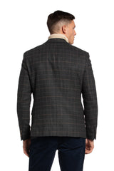 Blazer à carreaux Brazen Head en gris