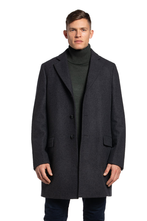 Grafton Wool Charcoal Overcoat