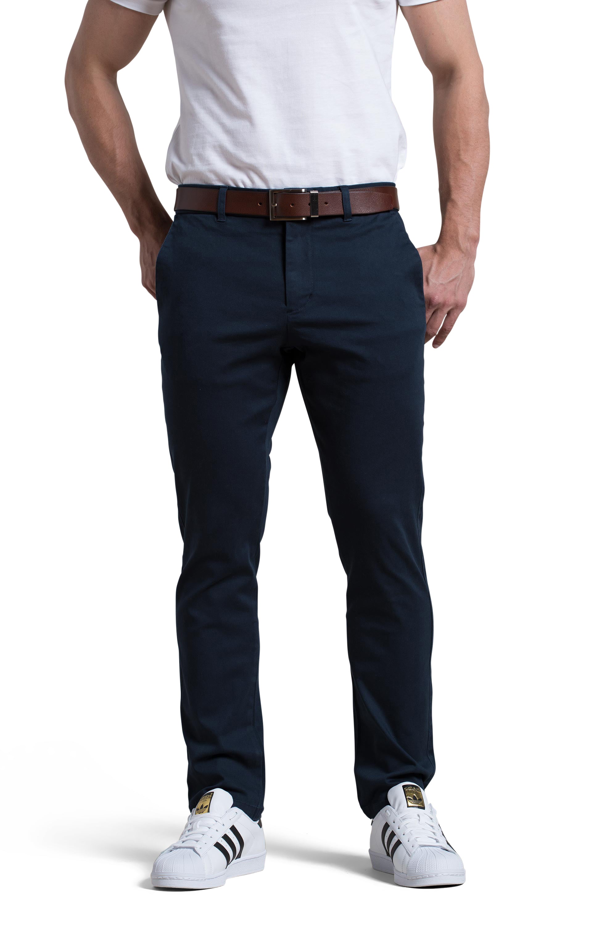Michael Stretch Pant in Midnight Blue