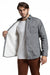 Ballybay Sherpa Lined Overshirt in Grey Diagonal Twill