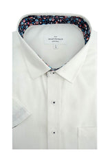 Chemise à manches courtes Birmingham Easy Care en blanc