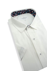 Chemise à manches courtes Birmingham Easy Care en blanc