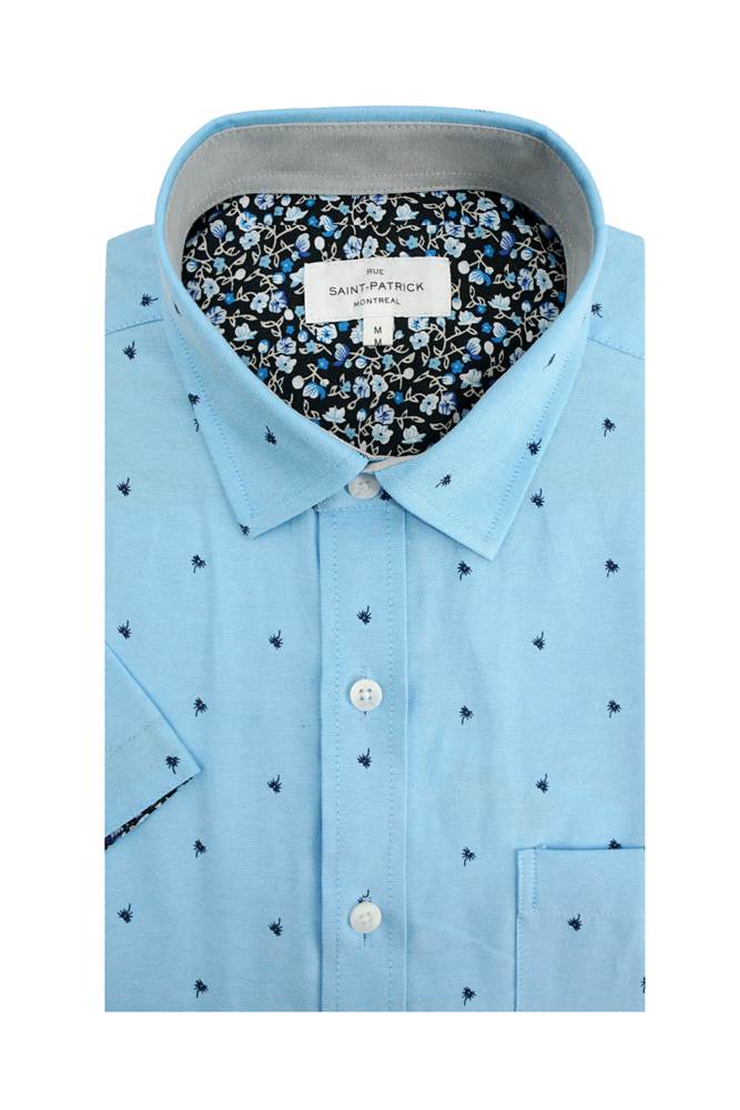 Northampton Easy-Care Short Sleeve Shirt in Sky Blue