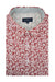 Benbane Leaf Print Short Sleeve Shirt in Berry Red