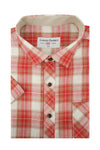 Lisnaskea Madras Short Sleeve Shirt in Crimson Red