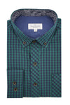 Dungannon Gingham Shirt in Forest Green