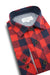 Seaforde Flannel Shirt in Red and Navy