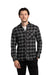 Carrowdore Flannel  Shirt in Steel Grey and Black