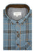 Normandy Flannel Shirt in Aqua Blue and Charcoal