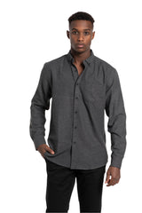 Tara Brushed Diagonal Twill Shirt in Charcoal