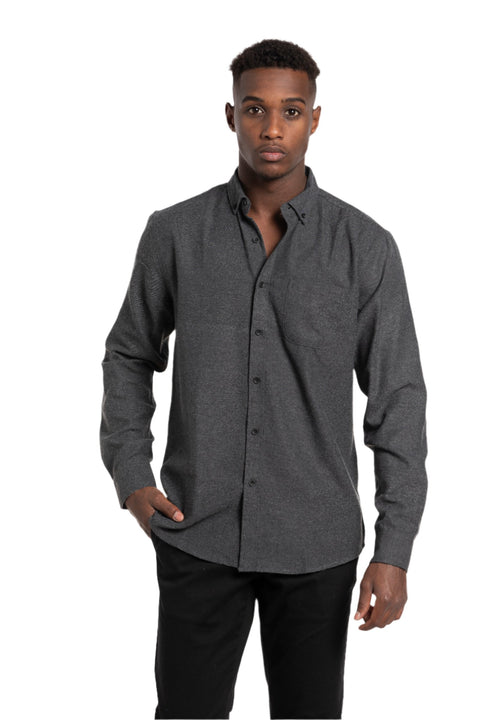 Tara Brushed Diagonal Twill Shirt in Charcoal