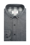 Tara Brushed Diagonal Twill Shirt in Charcoal