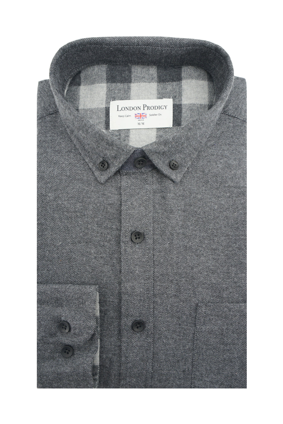 Chemise Tara en sergé brossé en diagonale en anthracite 