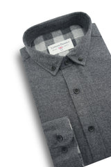 Tara Brushed Diagonal Twill Shirt in Charcoal