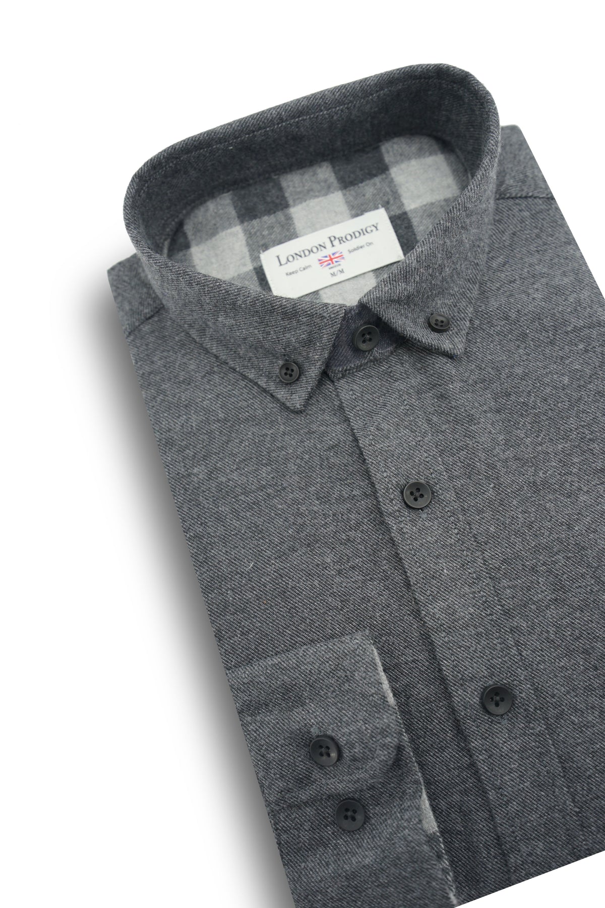 Tara Brushed Diagonal Twill Shirt in Charcoal
