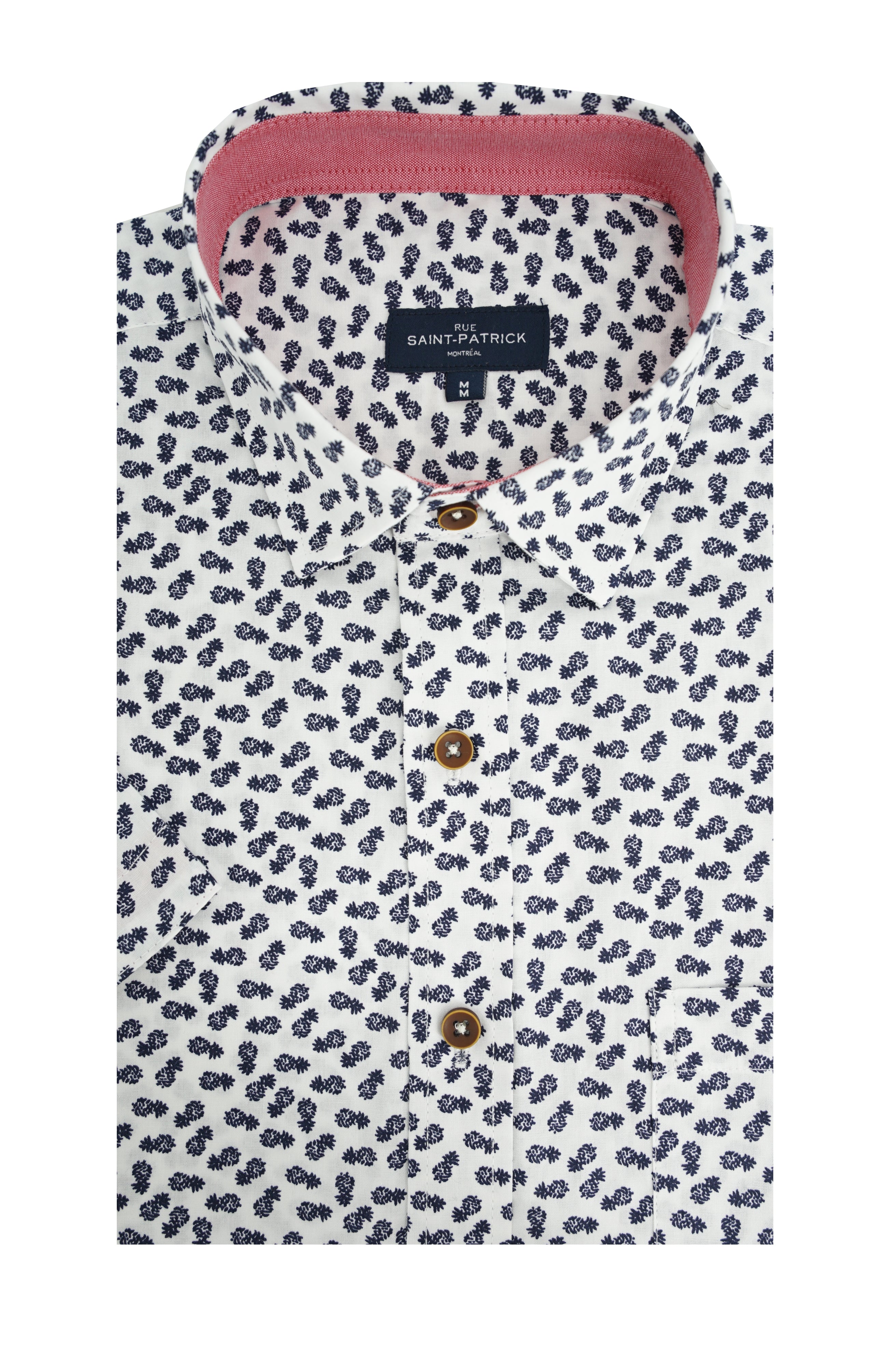 Chemise à manches courtes Tirawley en blanc