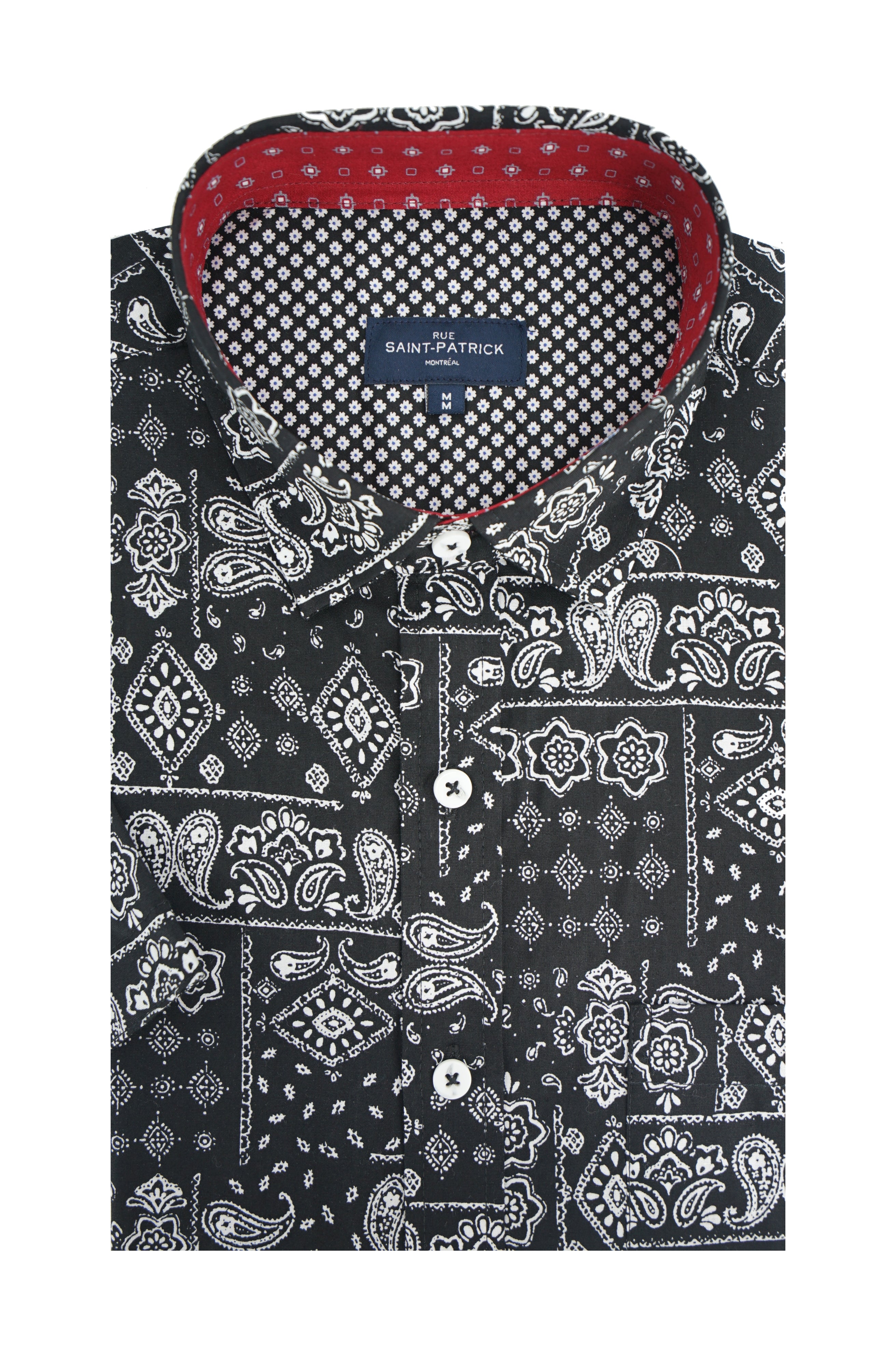 Chemise à manches courtes Moy en noir réglisse
