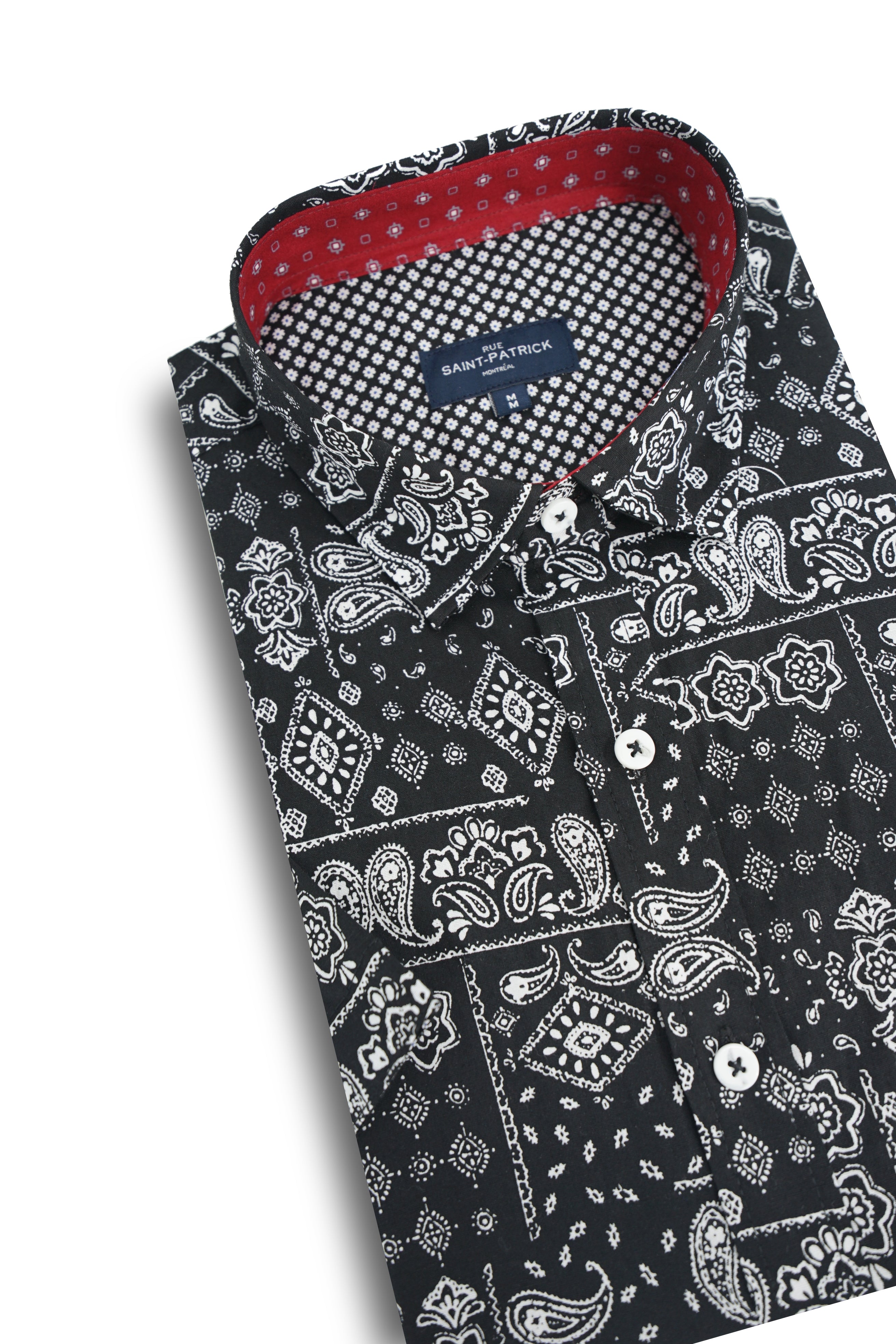 Chemise à manches courtes Moy en noir réglisse