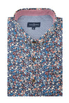 Skerries Floral Short Sleeve Shirt in Black Multi Colour
