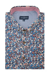 Skerries Floral Short Sleeve Shirt in Black Multi Colour