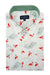 Barbados Flamingo Short Sleeve Shirt in White and Coral