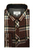 Besancon Flannel Shirt in Chestnut and White