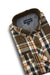 Amiens Flannel Shirt in Brown and Orange