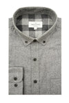 Lancaster Brushed Diagonal Twill Shirt in Harbor Grey