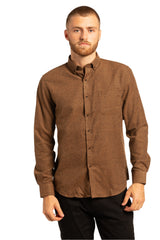 Mahee Brushed Diagonal Twill Shirt in Toffee