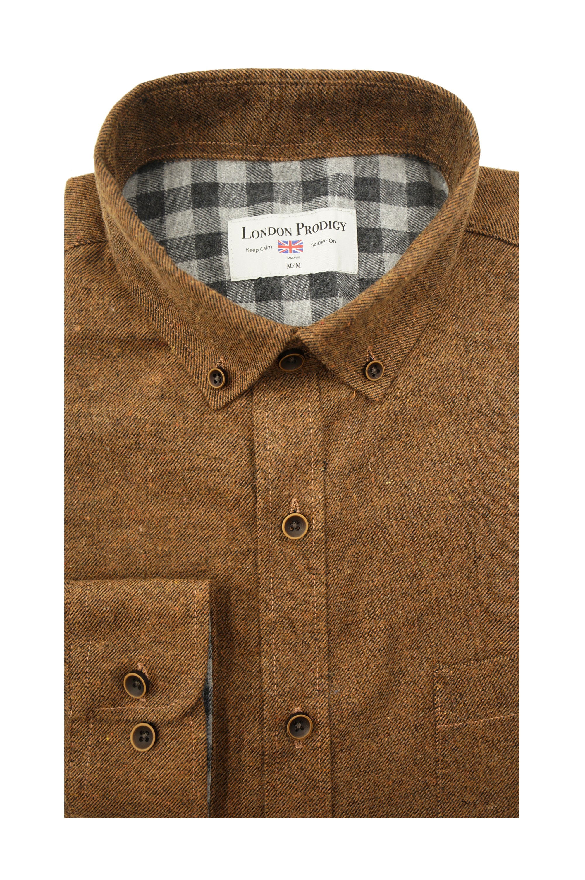 Mahee Brushed Diagonal Twill Shirt in Toffee